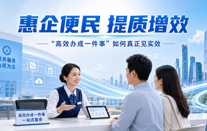 高效办成一件事：让惠企便民更有感